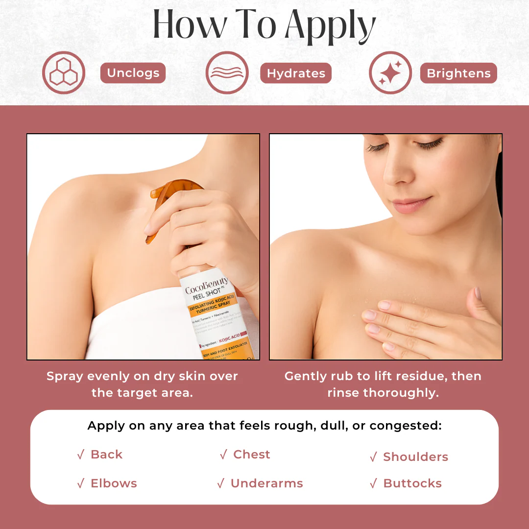 Peel Shot - Kojic + Turmeric Body Peel Spray - Image 3